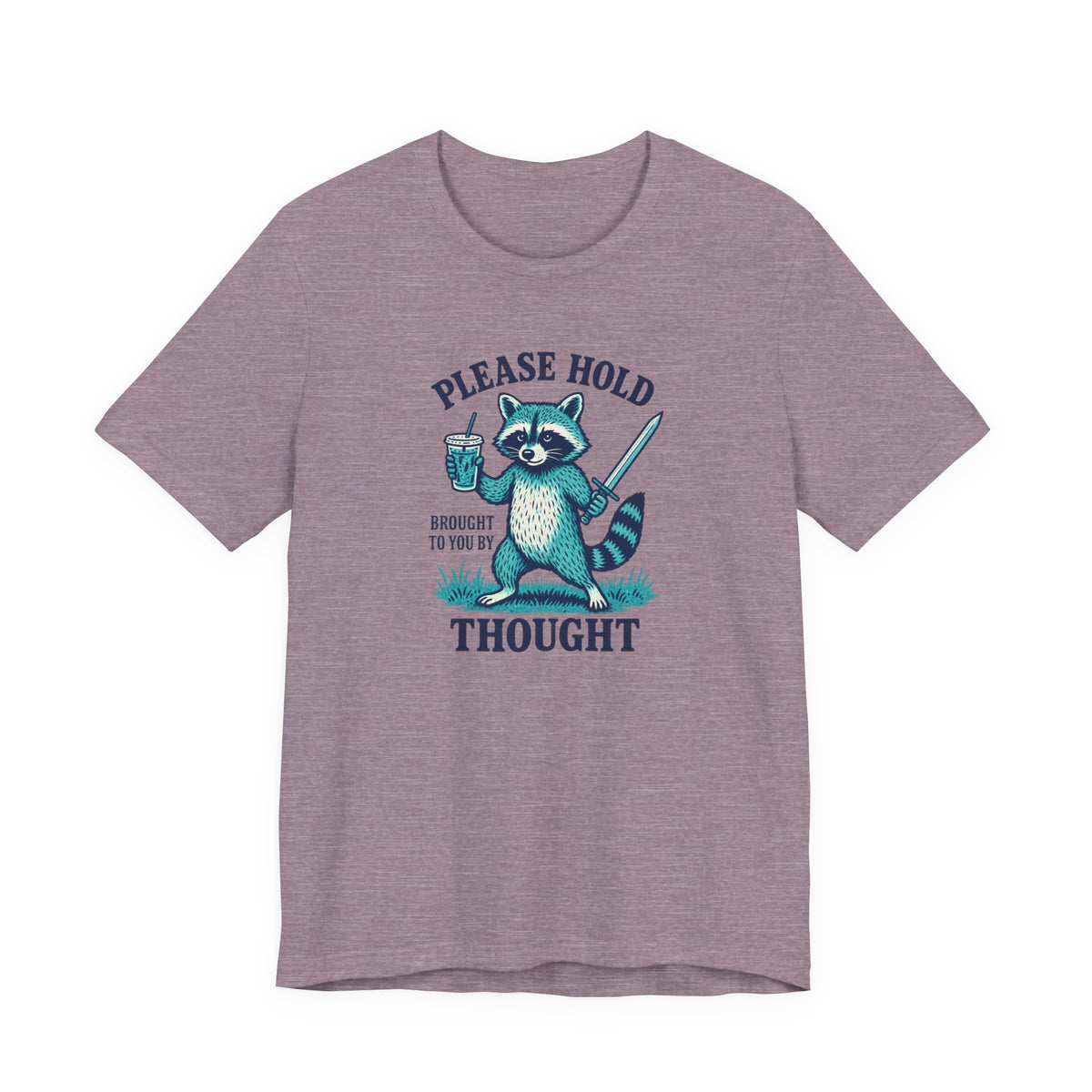 Raccoon With Sword and Iced Coffee - ADHD Humor Tee