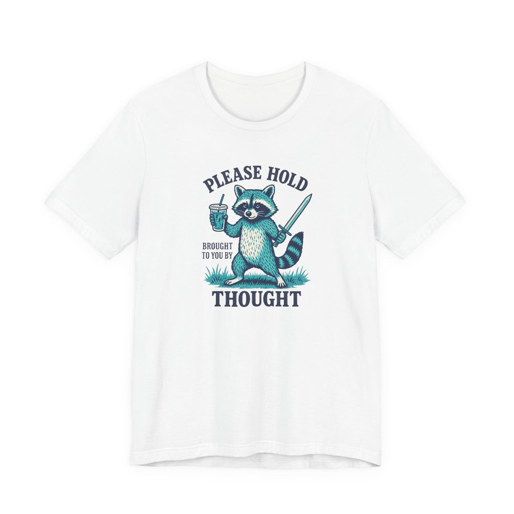 Raccoon With Sword and Iced Coffee - ADHD Humor Tee