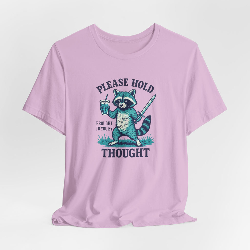 Raccoon With Sword and Iced Coffee - ADHD Humor Tee