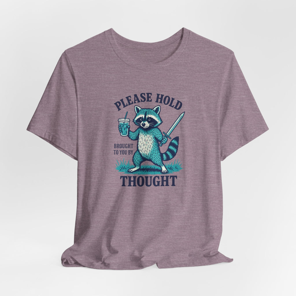 Raccoon With Sword and Iced Coffee - ADHD Humor Tee